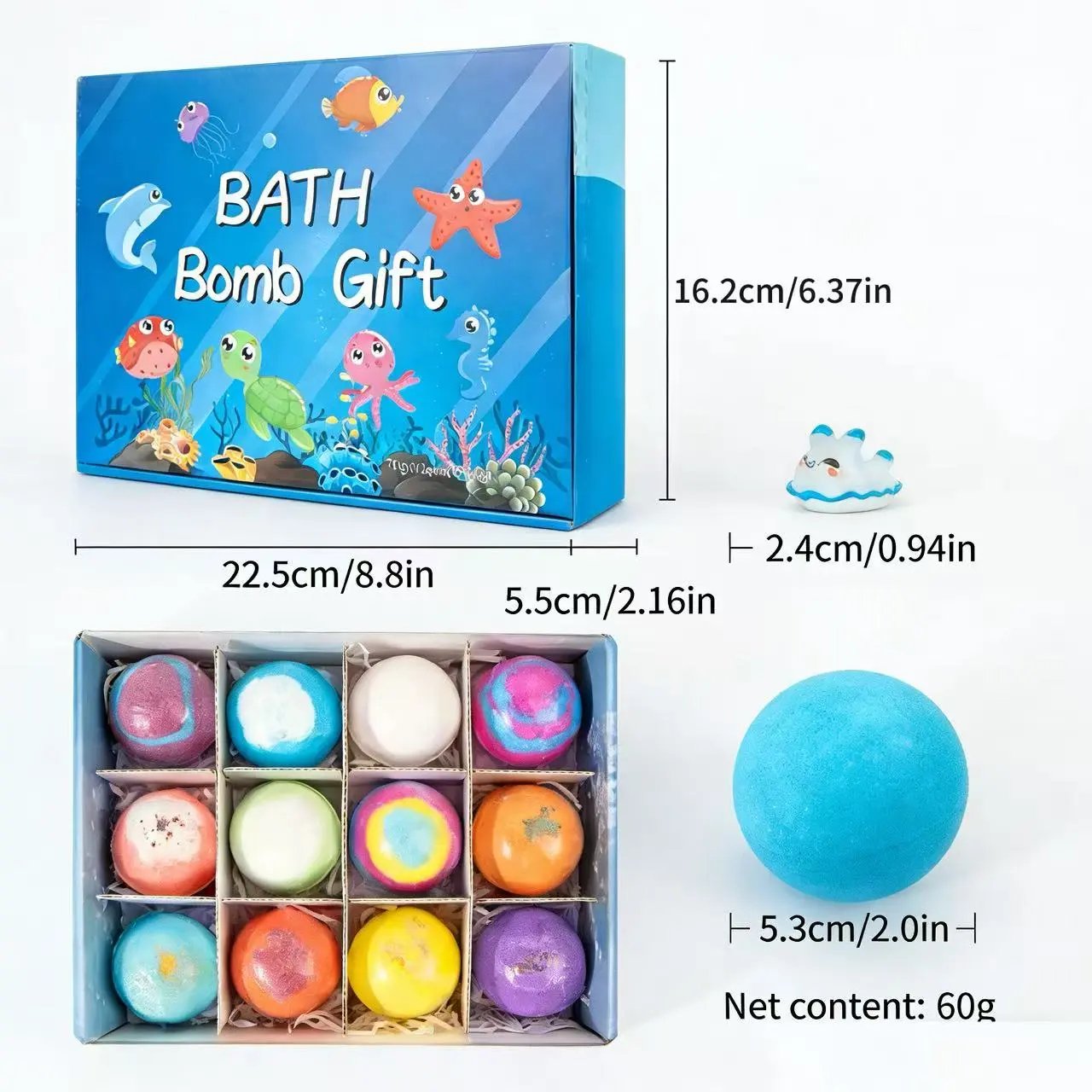 🛁Free Shipping🐣Bath Bombs For Kids – 12 Pack With Surprise Toys Inside, Easter Basket Stuffers