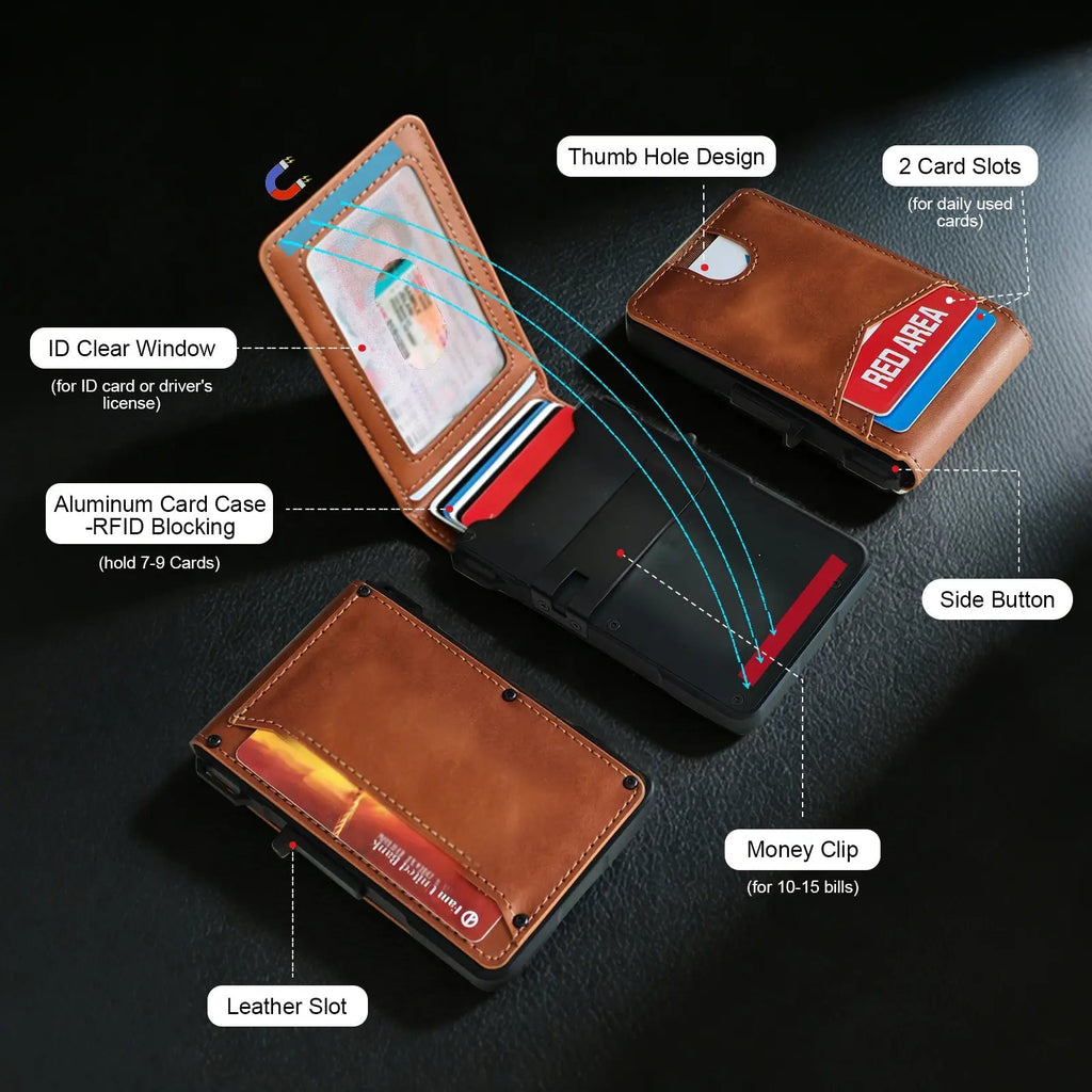 “Last Day! 50% OFF 🔥 Men's Multi-functional Business Wallet”.