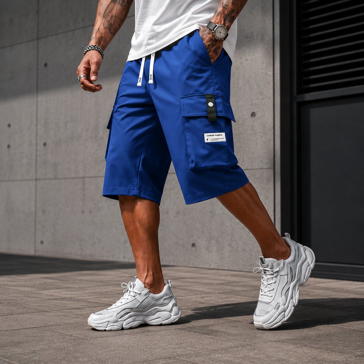⏳LAST DAY SALE 57% OFF !!📢Men's Casual Drawstring Capri Cargo Pants 🔥Buy 2 Get Free Shipping !