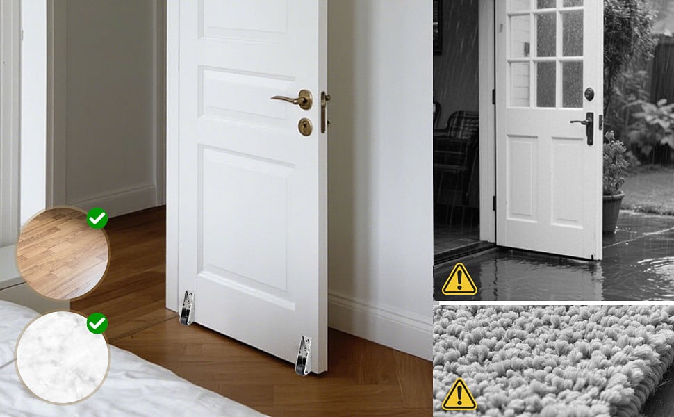 🚪 4-Pack Low-Profile Door Repair Casters | Quiet Nylon & Steel Fixed Wheels