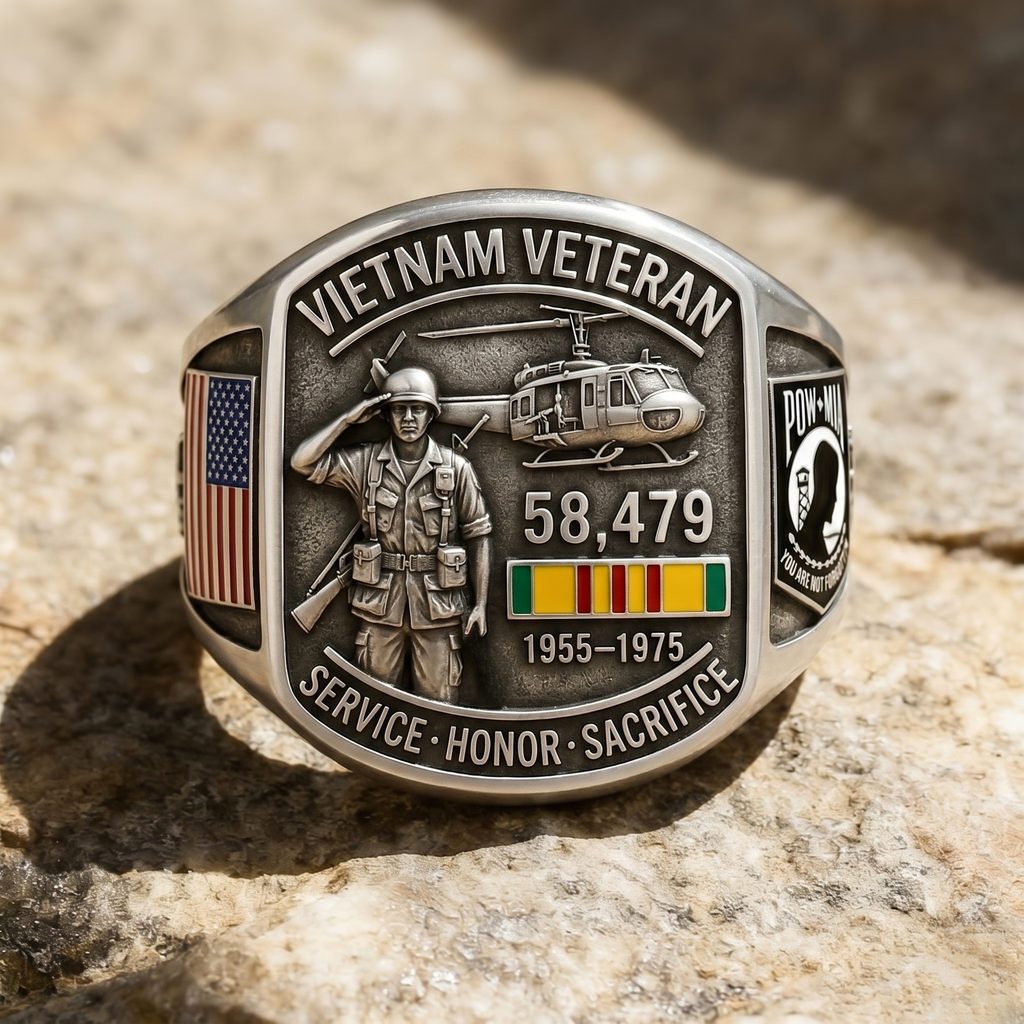 Vietnam Veteran Tribute Commemorative Ring(🔥Buy 2 FREE SHIPPING) - One Size Fits All (Adjustable)