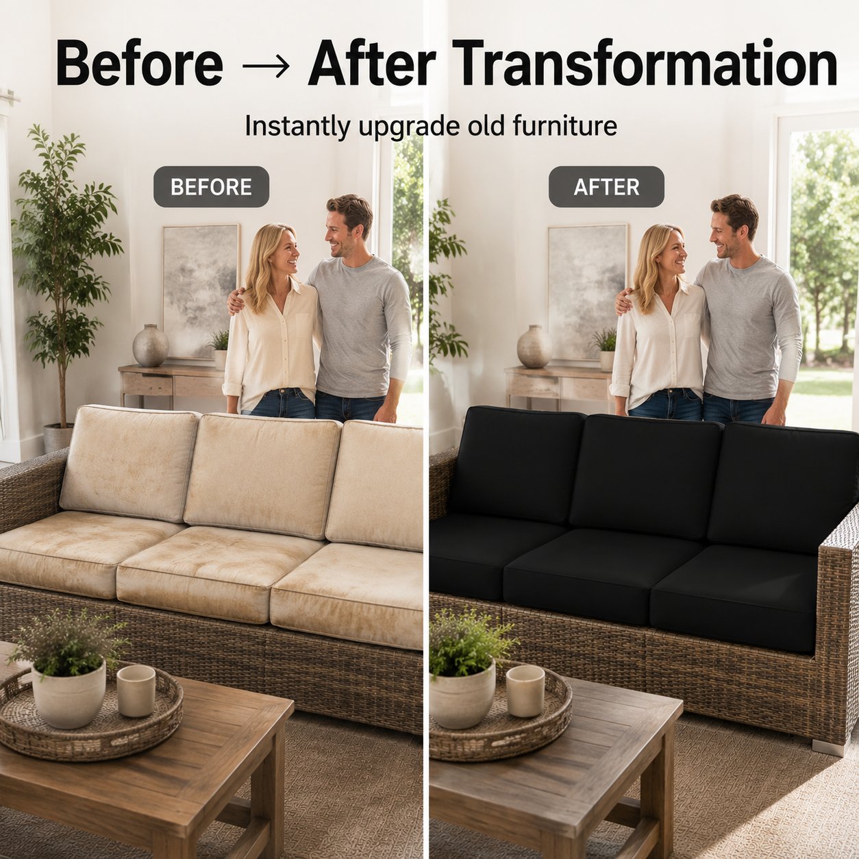 🪑 Stretch Sofa Cushion Covers Set (4 / 8 / 12 PCS)