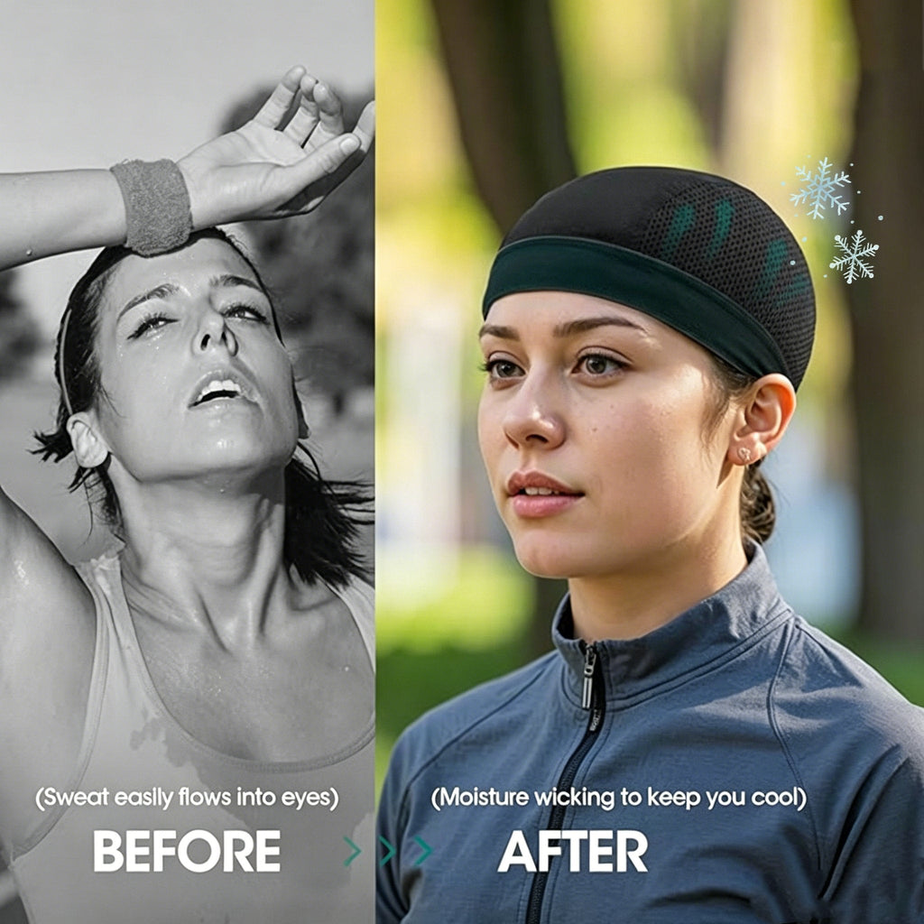 🧢 2 Pack Breathable Skull Cap for Men | Lightweight Sweat-Wicking Head Wrap & Helmet Liner for Cycling, Running & Motorcycling