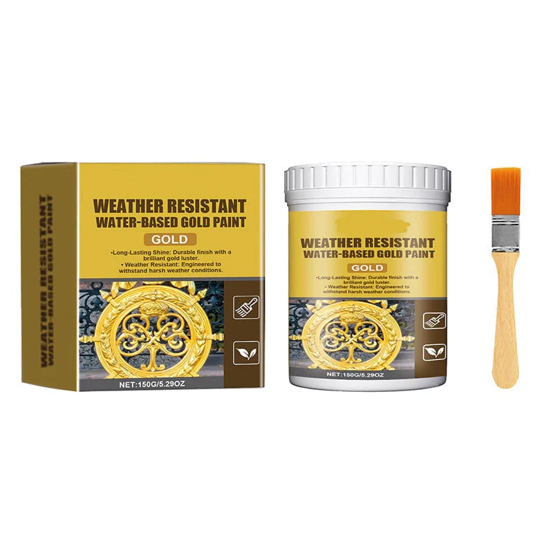 Weather Resistant Water-Based Gold Paint