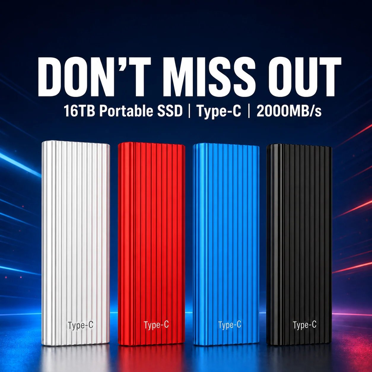 ⚡50K+ SOLD! Almost Gone-16TB Large-Capacity Type-C Portable Mini SSD