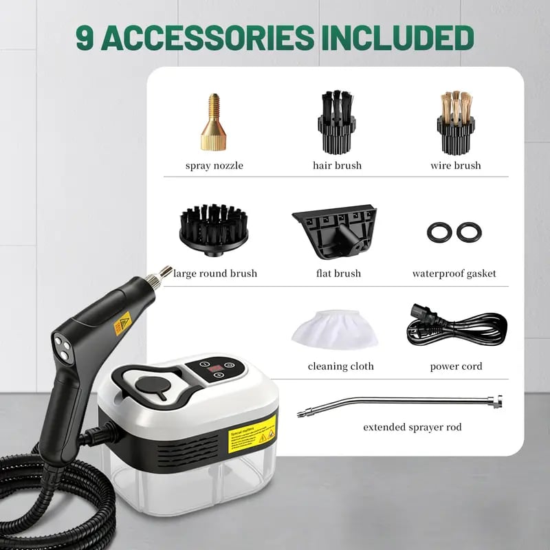 2500W Handheld High-Temperature Pressurized Steam Cleaner