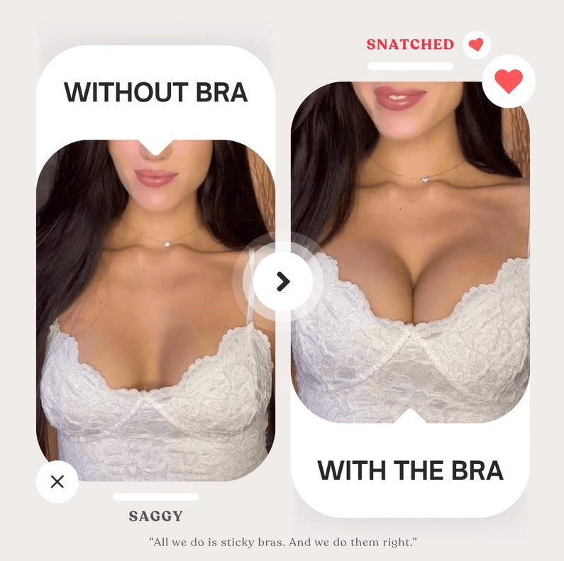 🔥Buy 2 Free Shipping🔥Push-up Sticky Bra – Waterproof & Sweat-proof, Portable, Reusable, Washable, Essential for Travel Women's Wear