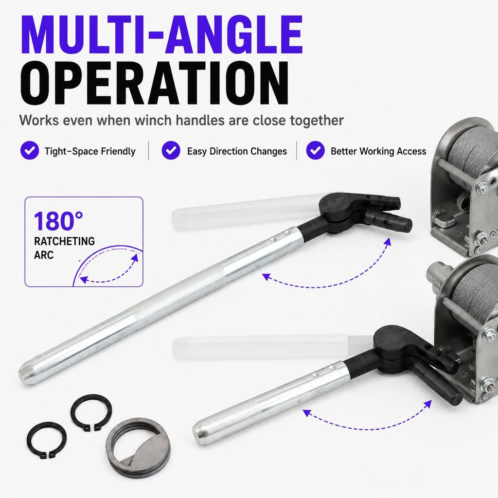 🔧 Ratchet Cargo Winch Tensioner Wrench | Heavy-Duty Truck Strap Tool
