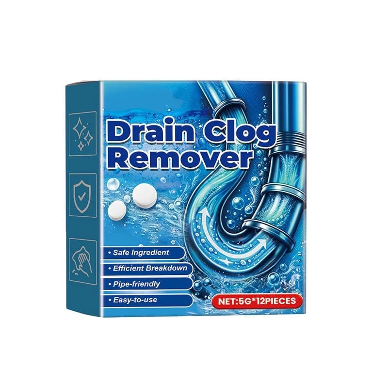 Fast Dissolve Drain Clog Remover Tablets Household Pipe Deodorant Cleaner