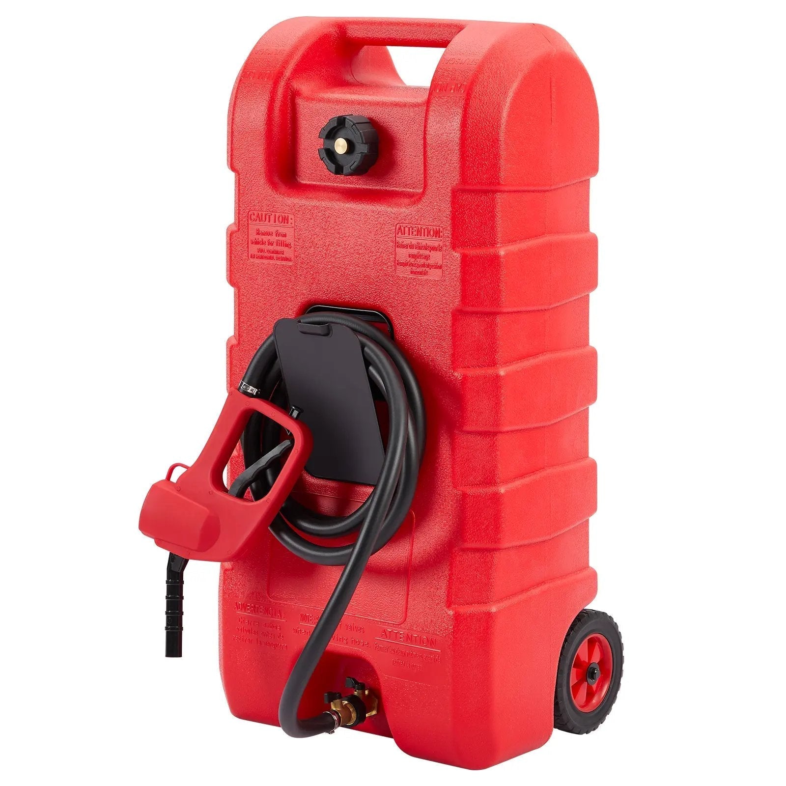 15 Gallon Portable Fuel Caddy with LE Pump & 10ft Hose