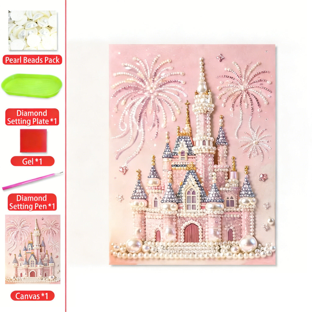 🔥Last Day 50% OFF - 🏰✨DIY Beaded Art Kit - Castle Pearl Painting🎇