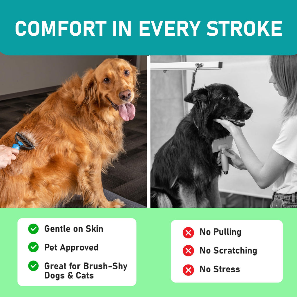 🎁Double-Sided Pet Rake – Deshedding Tool for Dogs & Cats 🐶🐱