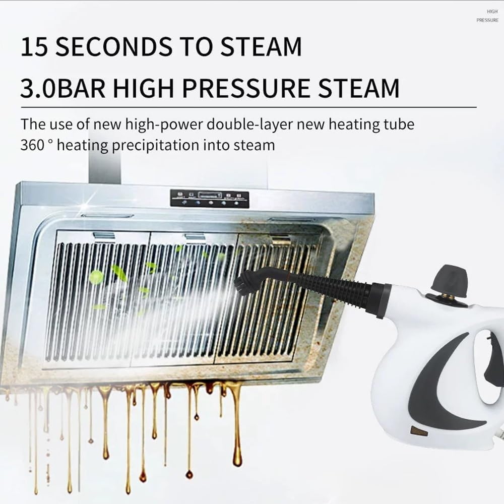 💨Powerful Steam Cleaner – 115°C (239°F) High-Temperature &amp; High-Pressure Steam