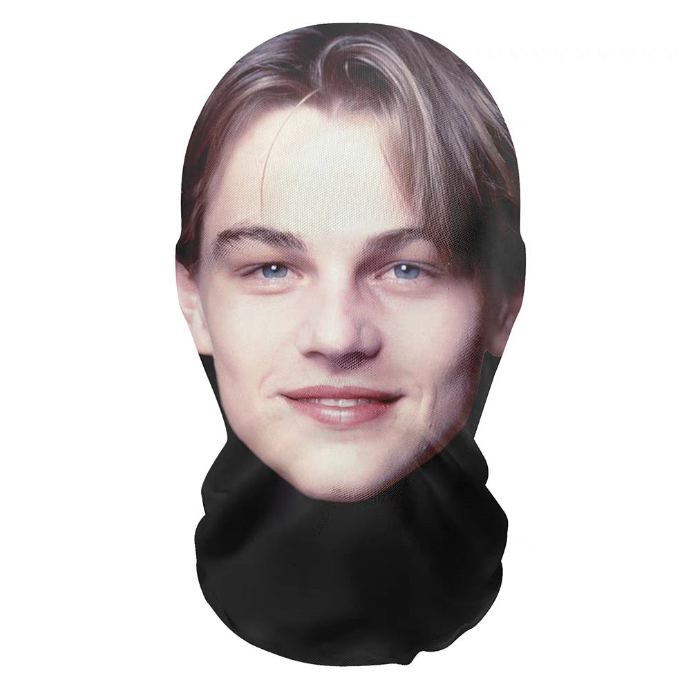 3Pcs Funny Printed Full Face Mesh Mask – Breathable Cosplay Hood for Parties & Street Style