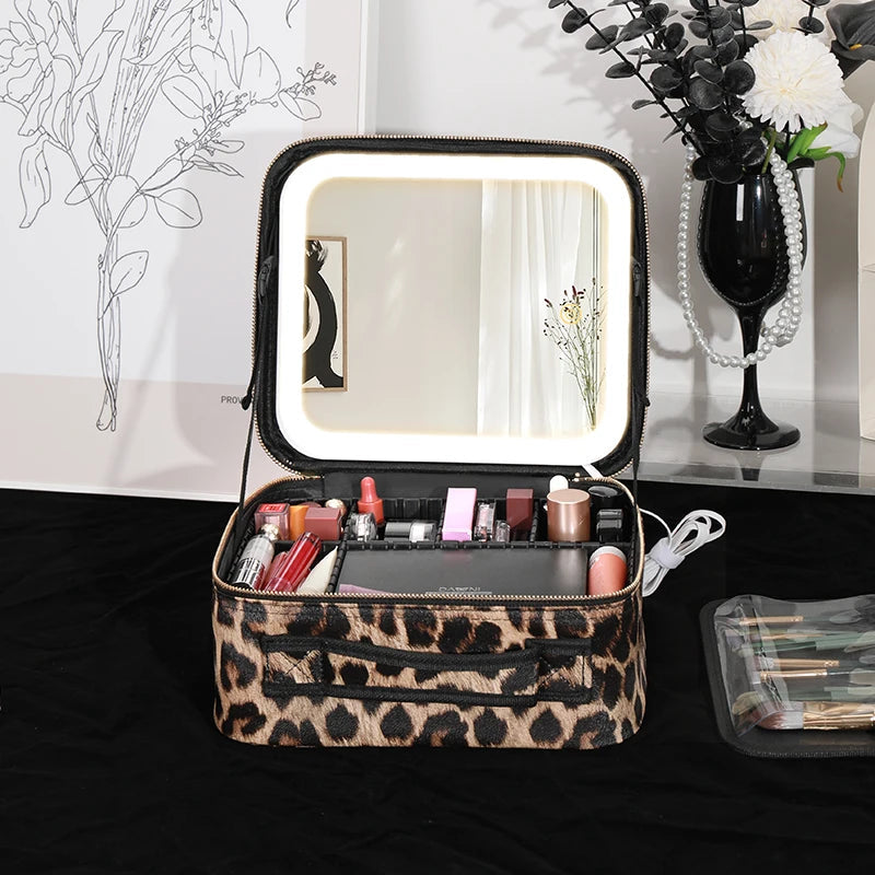 💄Portable LED Makeup Mirror – 3 Color Light Settings