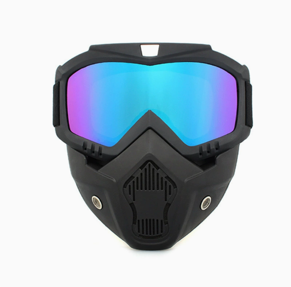 🤿Multi-Functional Protective Face Mask - Auto-Darkening Welding Goggles, Anti-Fog Skiing Shield & Dustproof Yard Work Gear - All-Terrain Safety Mask