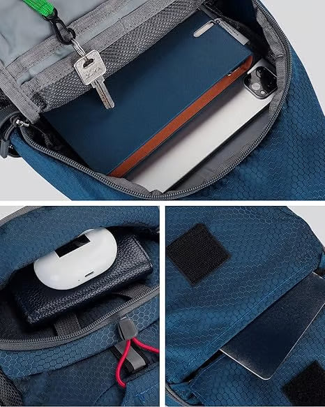 🌟 Packable Small Crossbody Sling Backpack with Side Pouch - ✨ Perfect for Hiking and Traveling