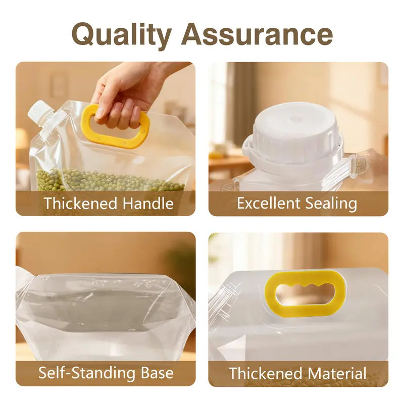 🌾Reusable Airtight Grain Storage Bags | Keep Your Food Fresh & Pantry Neat🔒