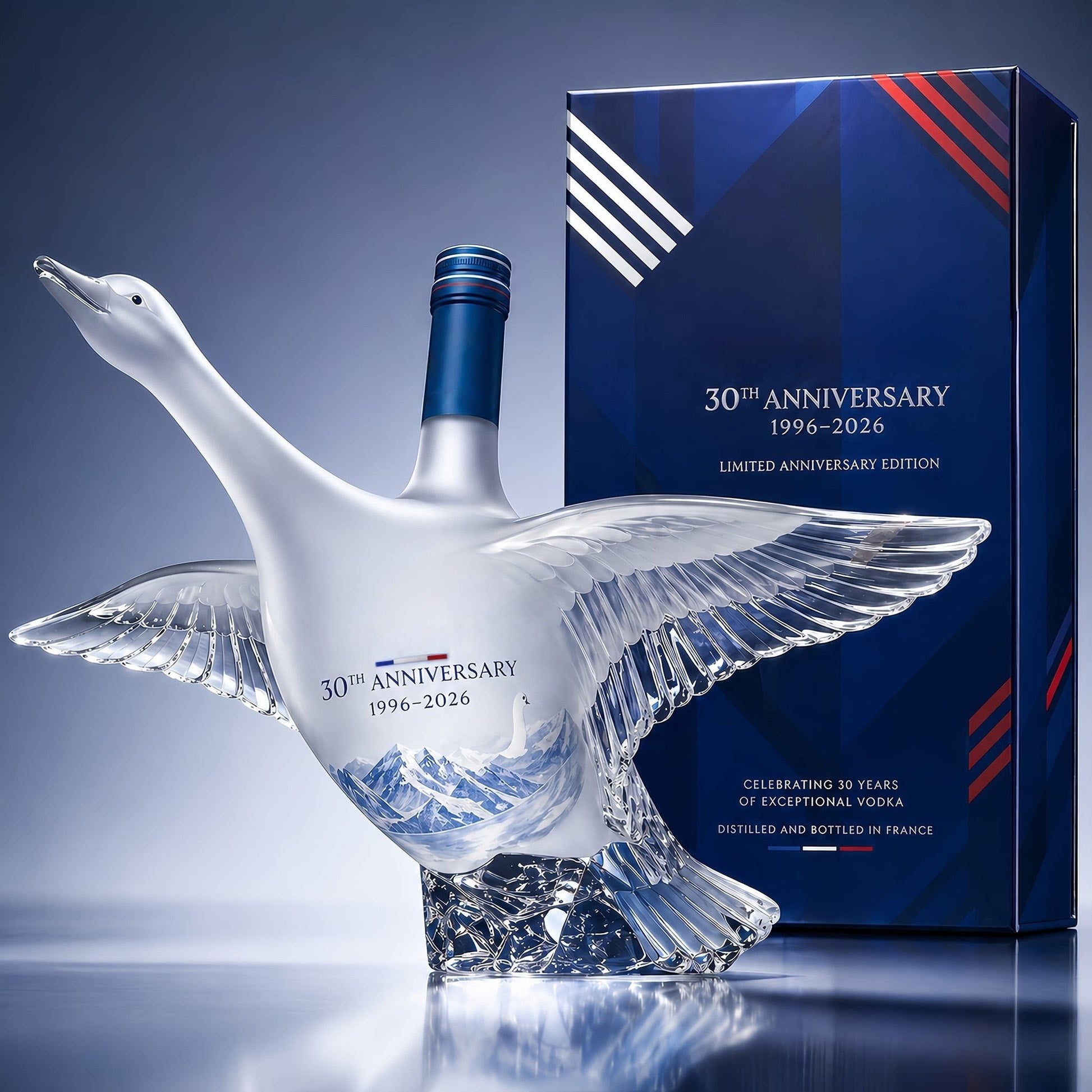 30th Anniversary 3D SculptedVodka Bottle🦢
