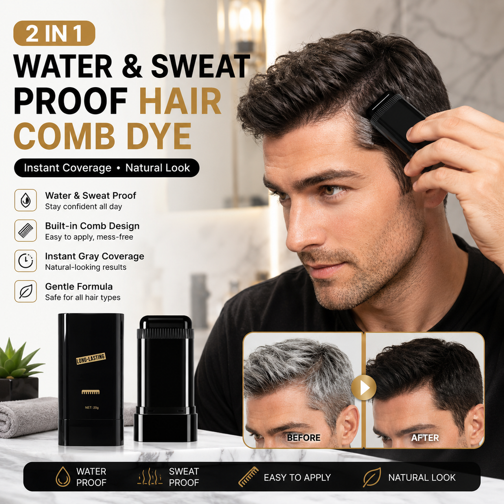 2 in 1 Water And Sweat Proof Hair Comb Dye (Limted Stock)