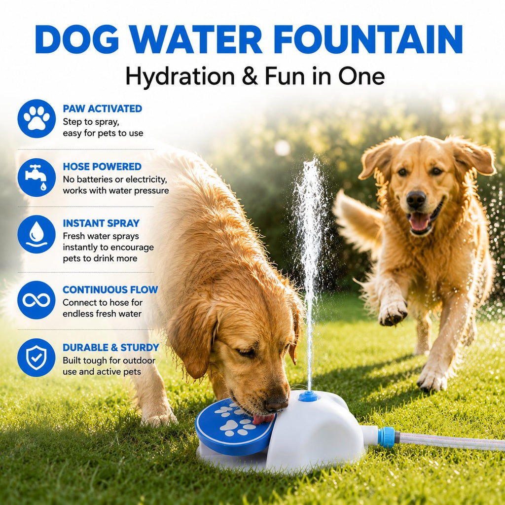 Outdoor Step-On Dog Water Fountain