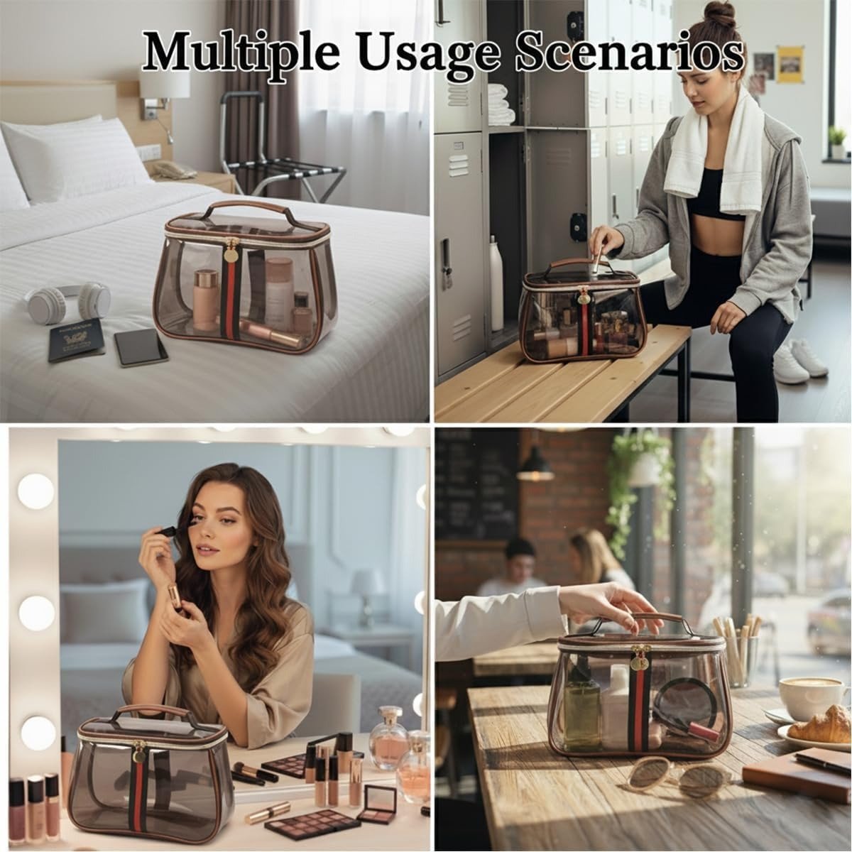 💕Hot sale 49% OFF💖✨ 3PCS New Retro Vintage Vanity Bag, Large Capacity Makeup Organizer for Women