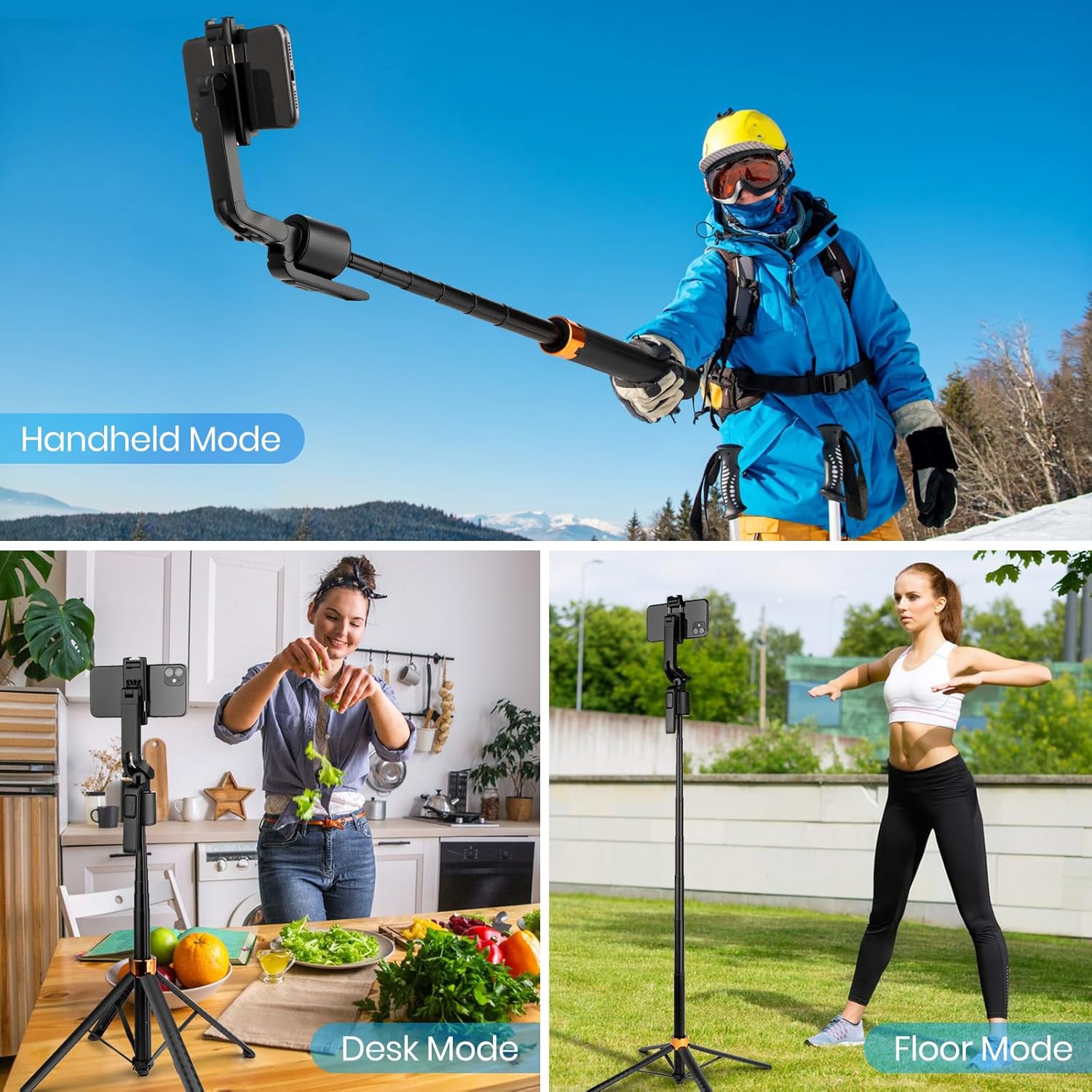 360° AI Auto Tracking Tripod with Gesture Control