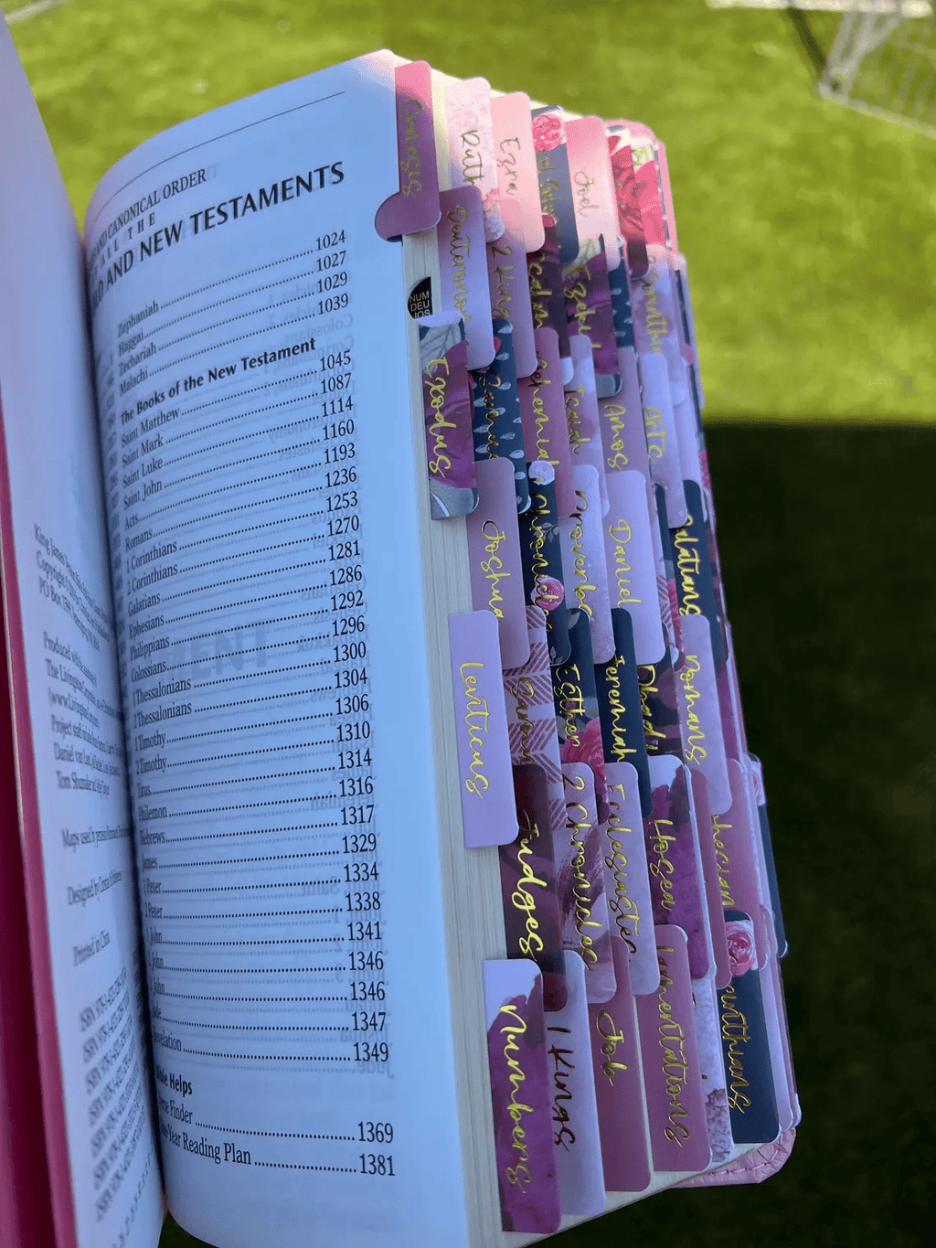 🔥LAST DAY 50% OFF -📖Beautiful KJV Pink Leather Soft Giant Print Bible with Ombre Tabs🙏🏼