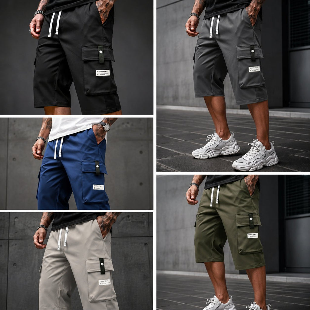 ⏳LAST DAY SALE 57% OFF !!📢Men's Casual Drawstring Capri Cargo Pants 🔥Buy 2 Get Free Shipping !