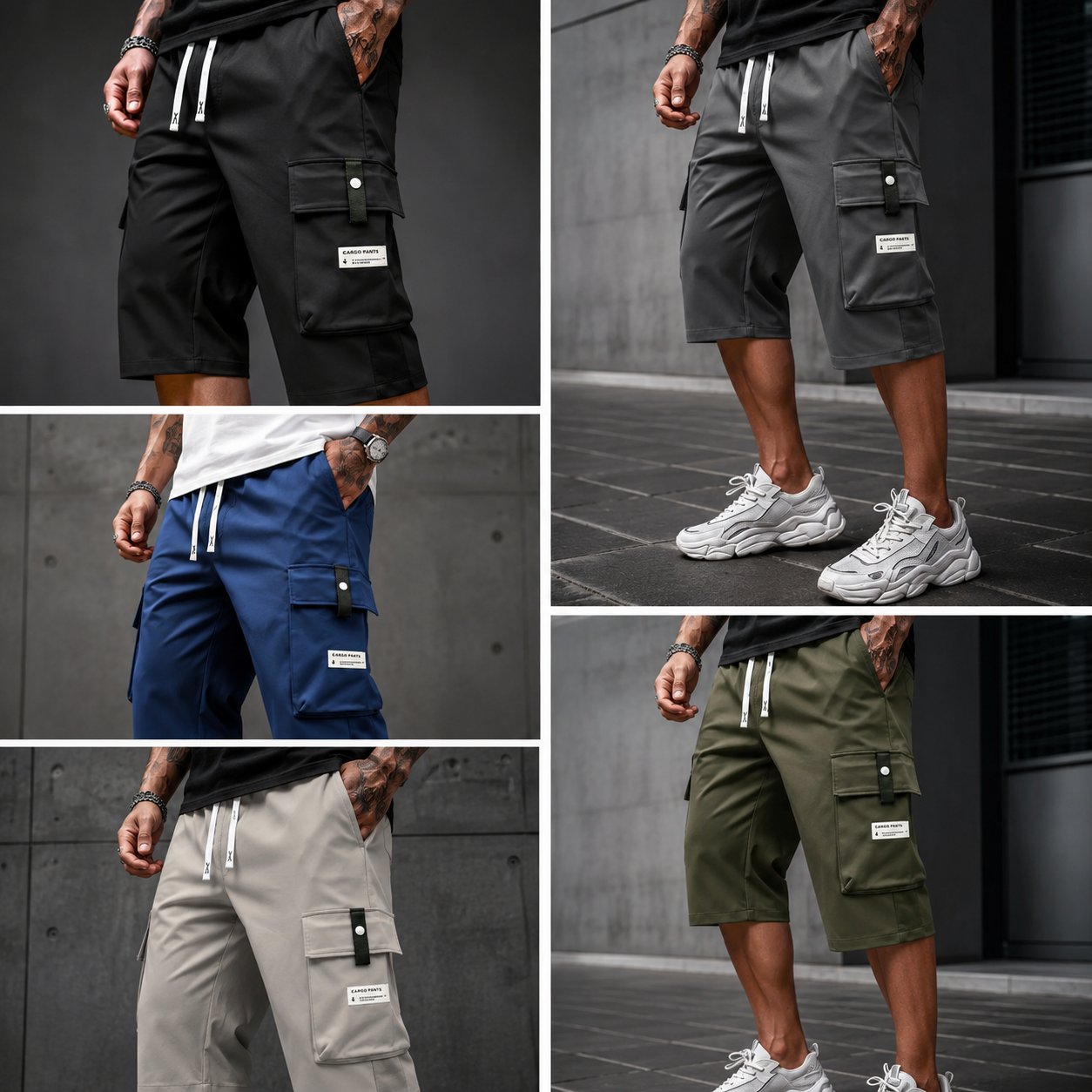 ⏳LAST DAY SALE 57% OFF !!📢Men's Casual Drawstring Capri Cargo Pants 🔥Buy 2 Get Free Shipping !