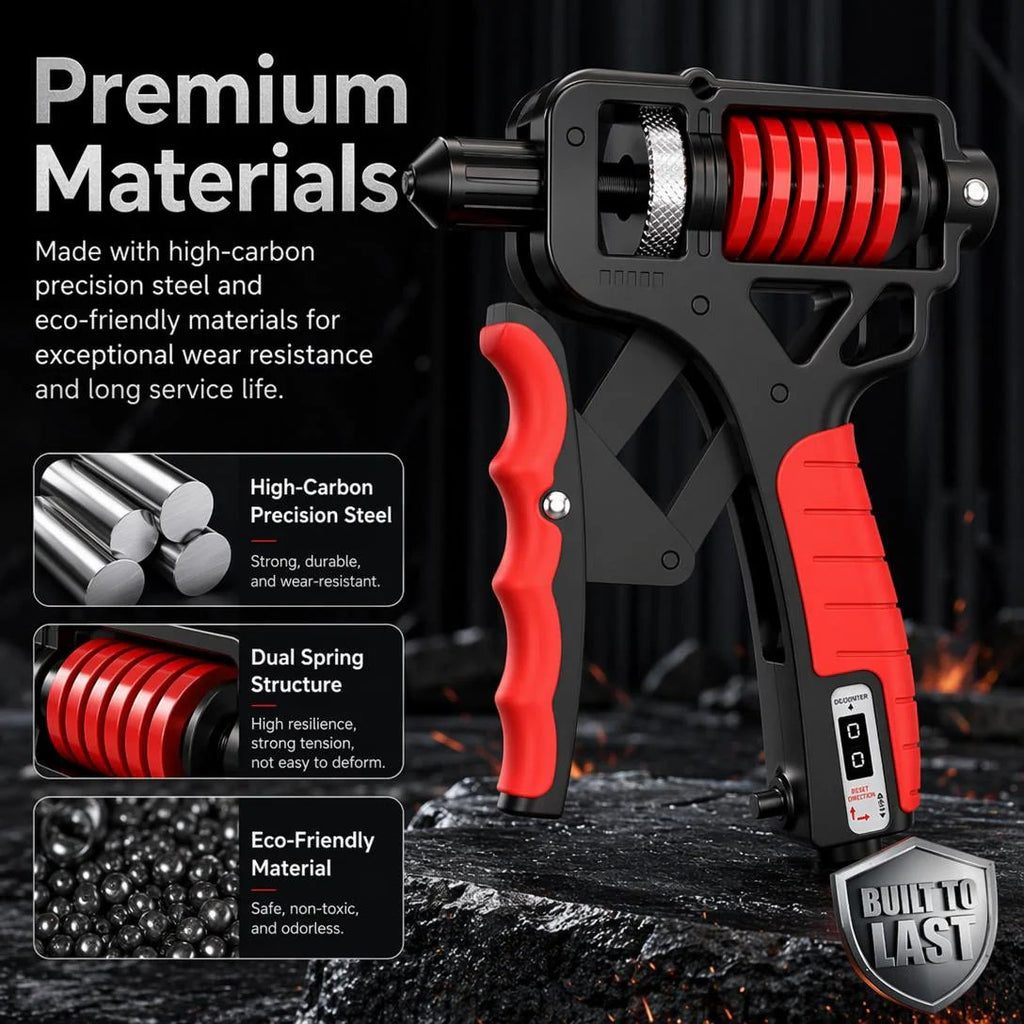 Adjustable Hand Grip Strengthener with Counter