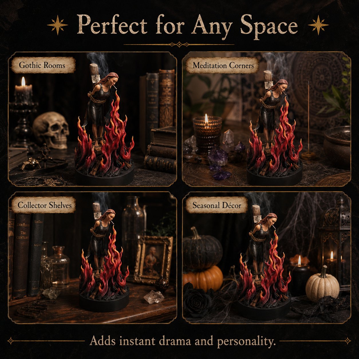 🔥 Flamebound Witch Incense Burner