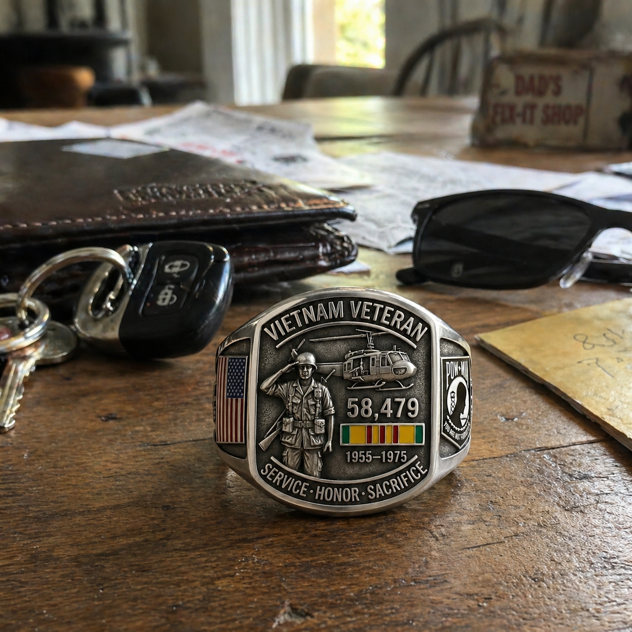 Vietnam Veteran Tribute Commemorative Ring(🔥Buy 2 FREE SHIPPING) - One Size Fits All (Adjustable)