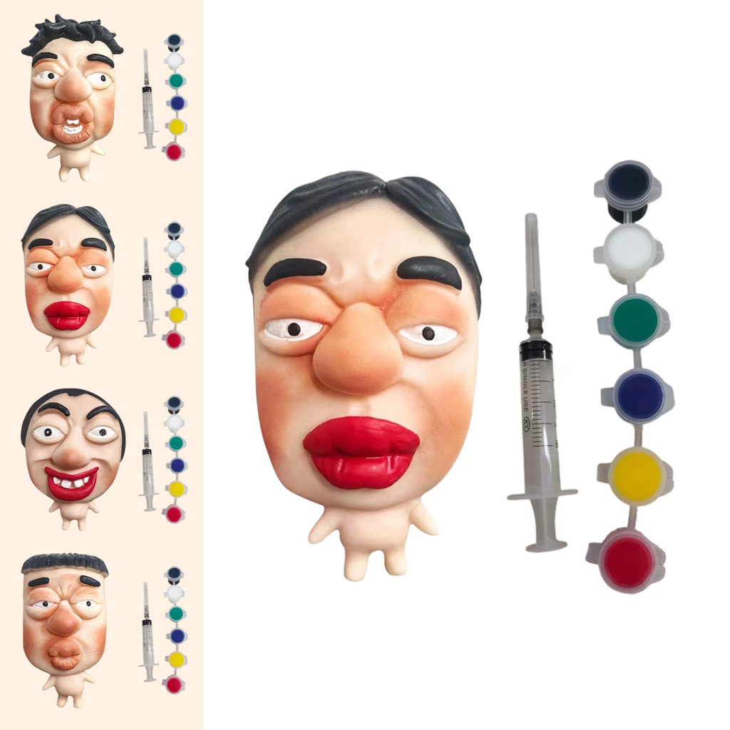 Refillable GrumpFace Sensory Squishy Toy for Stress Relief