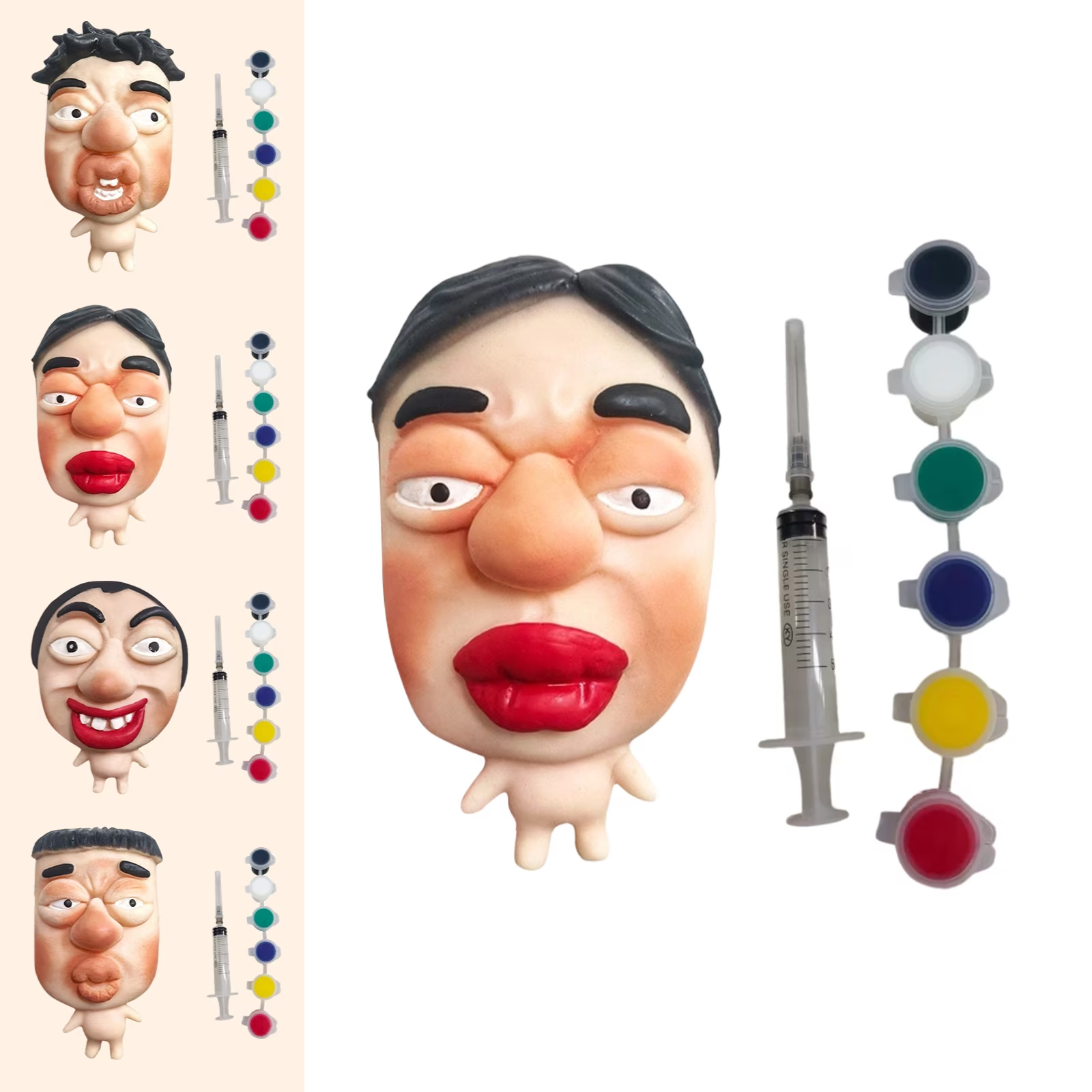 Refillable GrumpFace Sensory Squishy Toy for Stress Relief