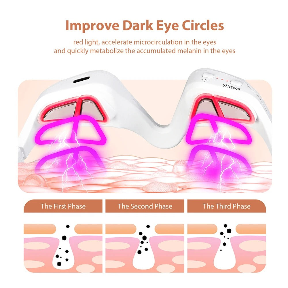🖐️Eye Massager With Red Light For Under Eye Swelling And Fine Lines