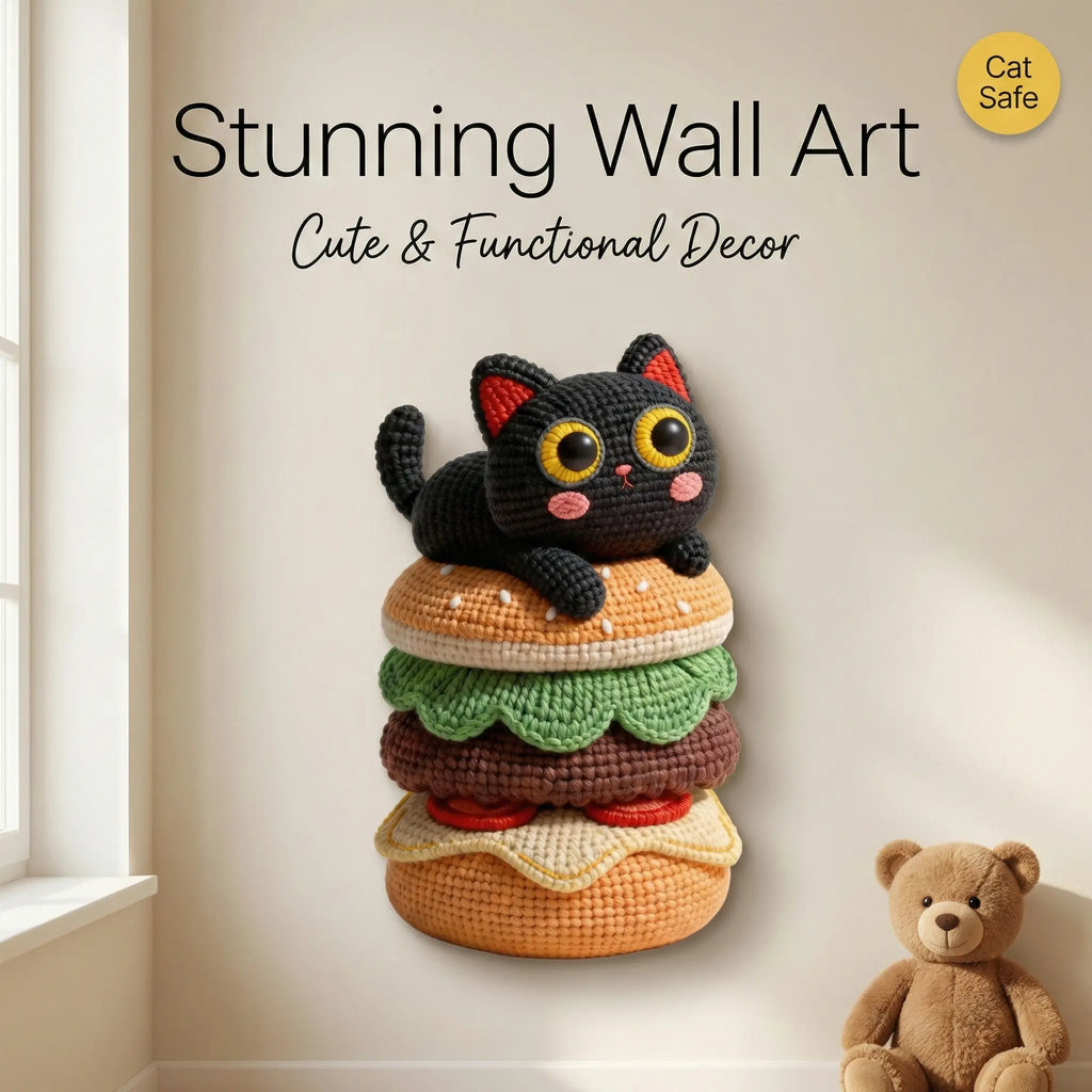 SmartWell Cat Scratcher Mat Self Adhesive Wall Protector 5D Visual Woven Art Anti Scratch Furniture Guard With Free Cat Toy Durable Felt Pad For Indoor Cats Couch Door Sofa Protection