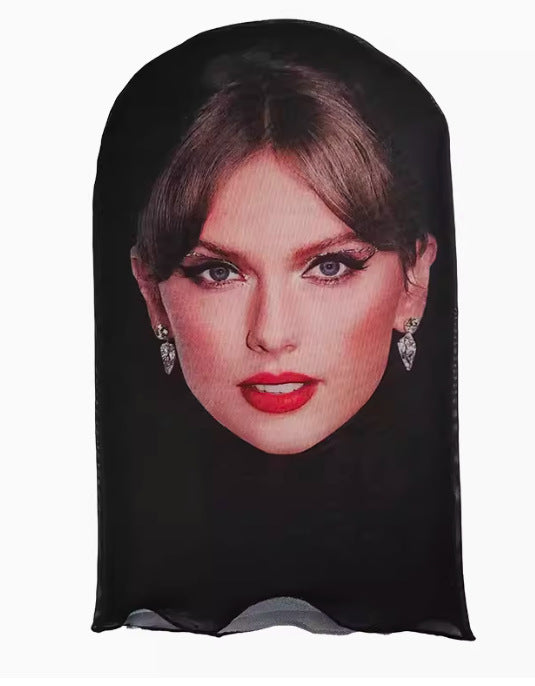 3Pcs Funny Printed Full Face Mesh Mask – Breathable Cosplay Hood for Parties & Street Style