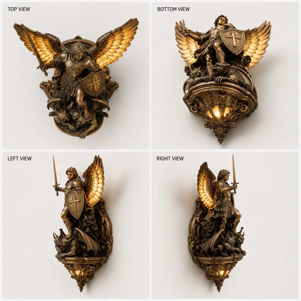 🔥LAST DAY 50% OFF⏰-St. Michael Guardian Angel Wall Light🕊️