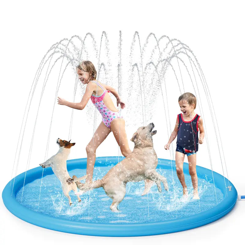 🐶 Splash Mat – Anti-Slip Water Play for Dogs & Kids, Summer Fun 💦
