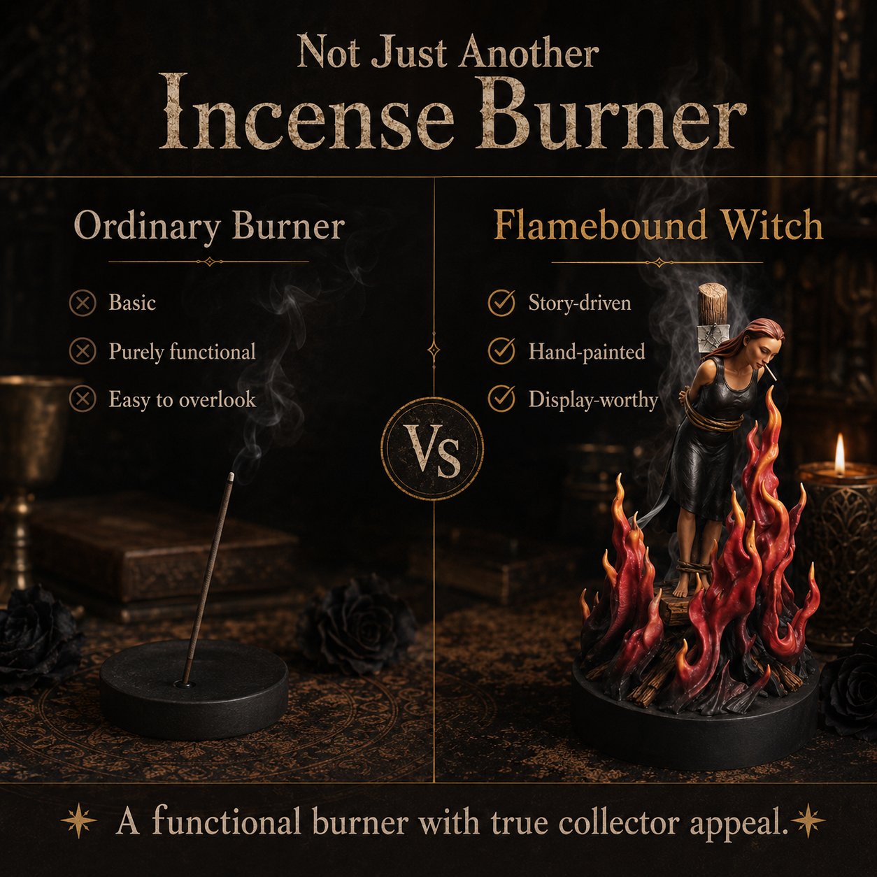 🔥 Flamebound Witch Incense Burner
