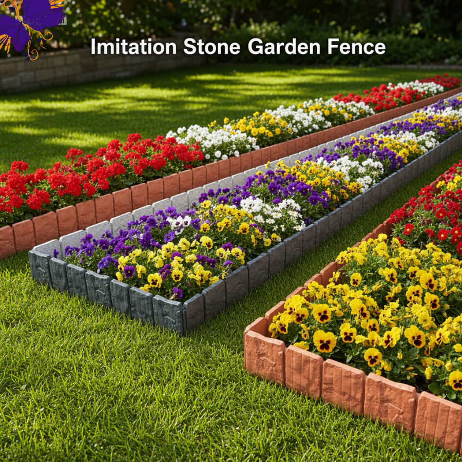Imitation Stone Garden Fence - DIY Garden Edging Border