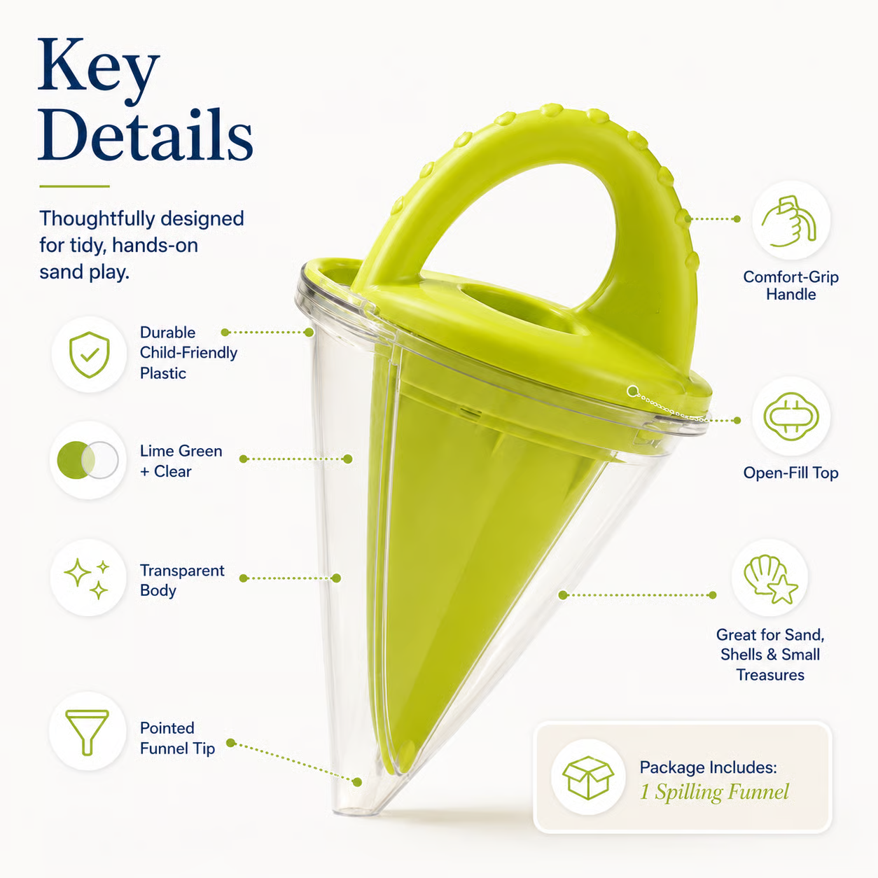 🏖️Spilling Funnel Sand and Water Mixing Toy