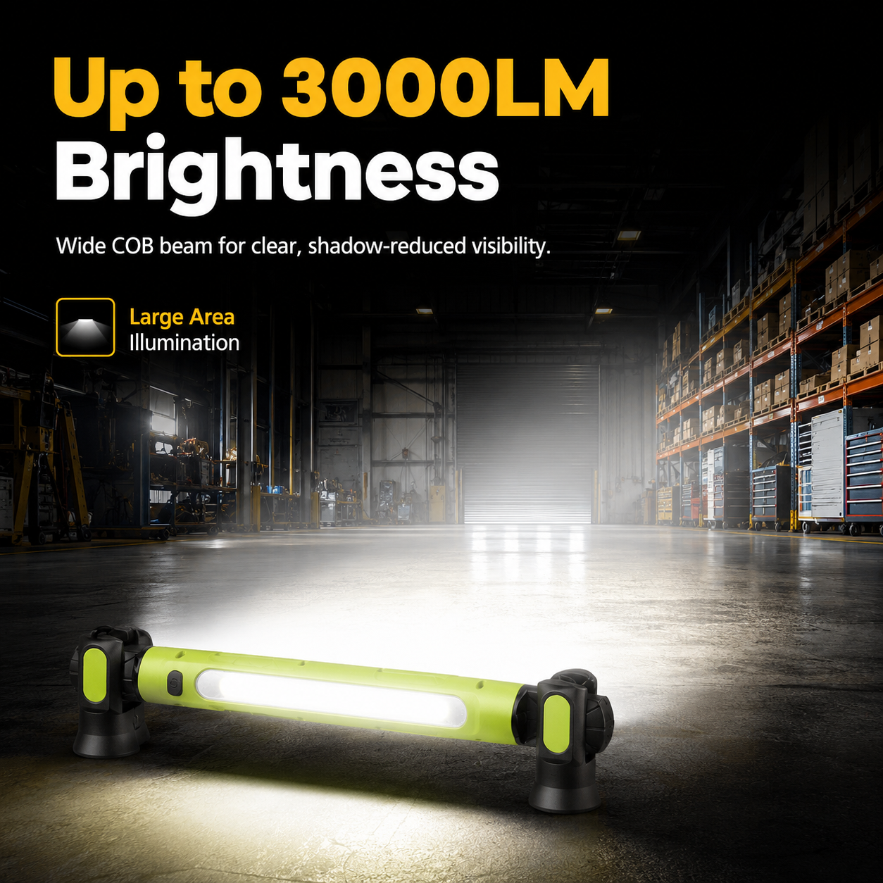 🔥🌟🔦Multifunctional magnetic rechargeable work light💡 Ideal for Mechanic, Car Repair & Garage Use