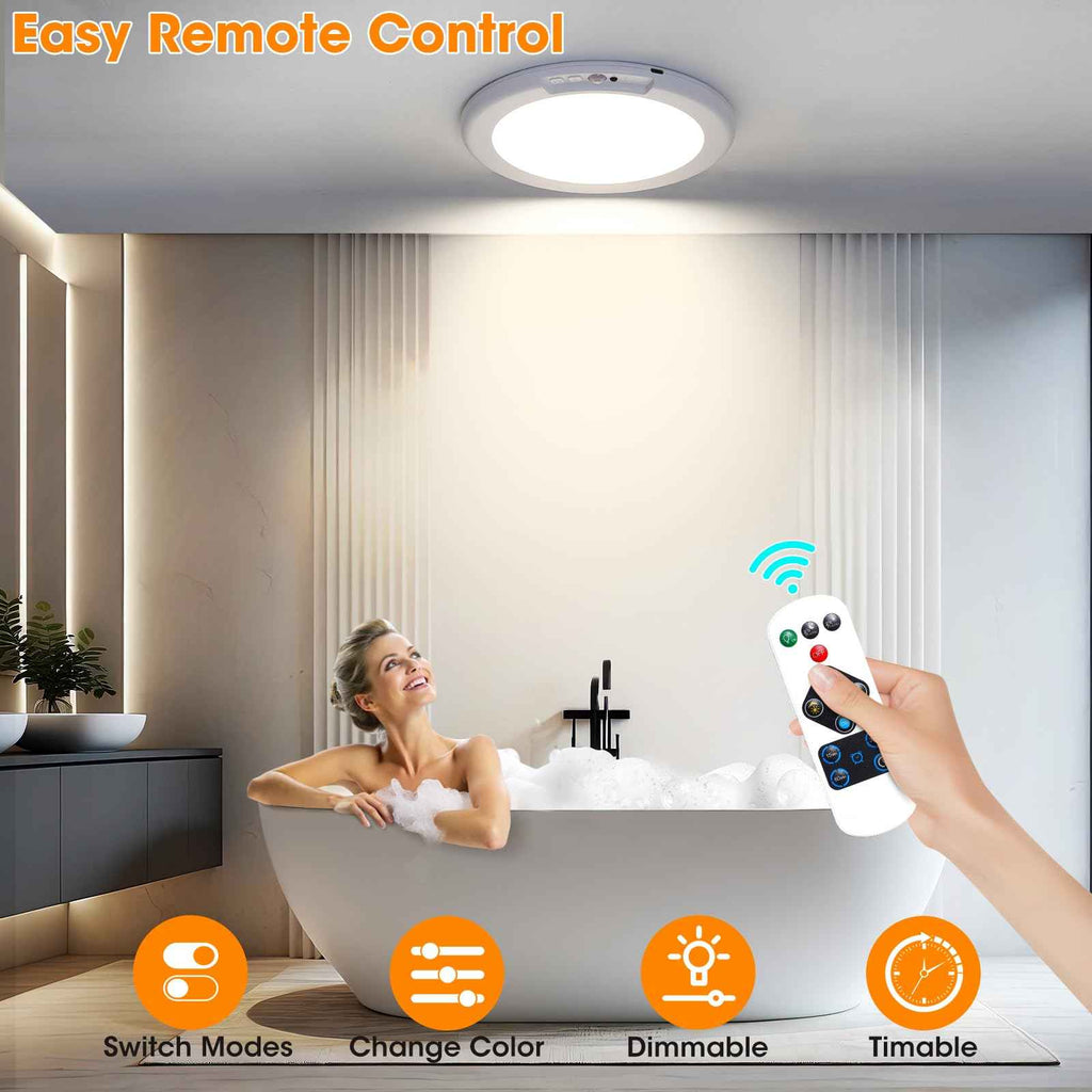 Father's Day Special: Motion Sensor Ceiling Light: 30-Second Install. 60-Day Battery. No Electrician.