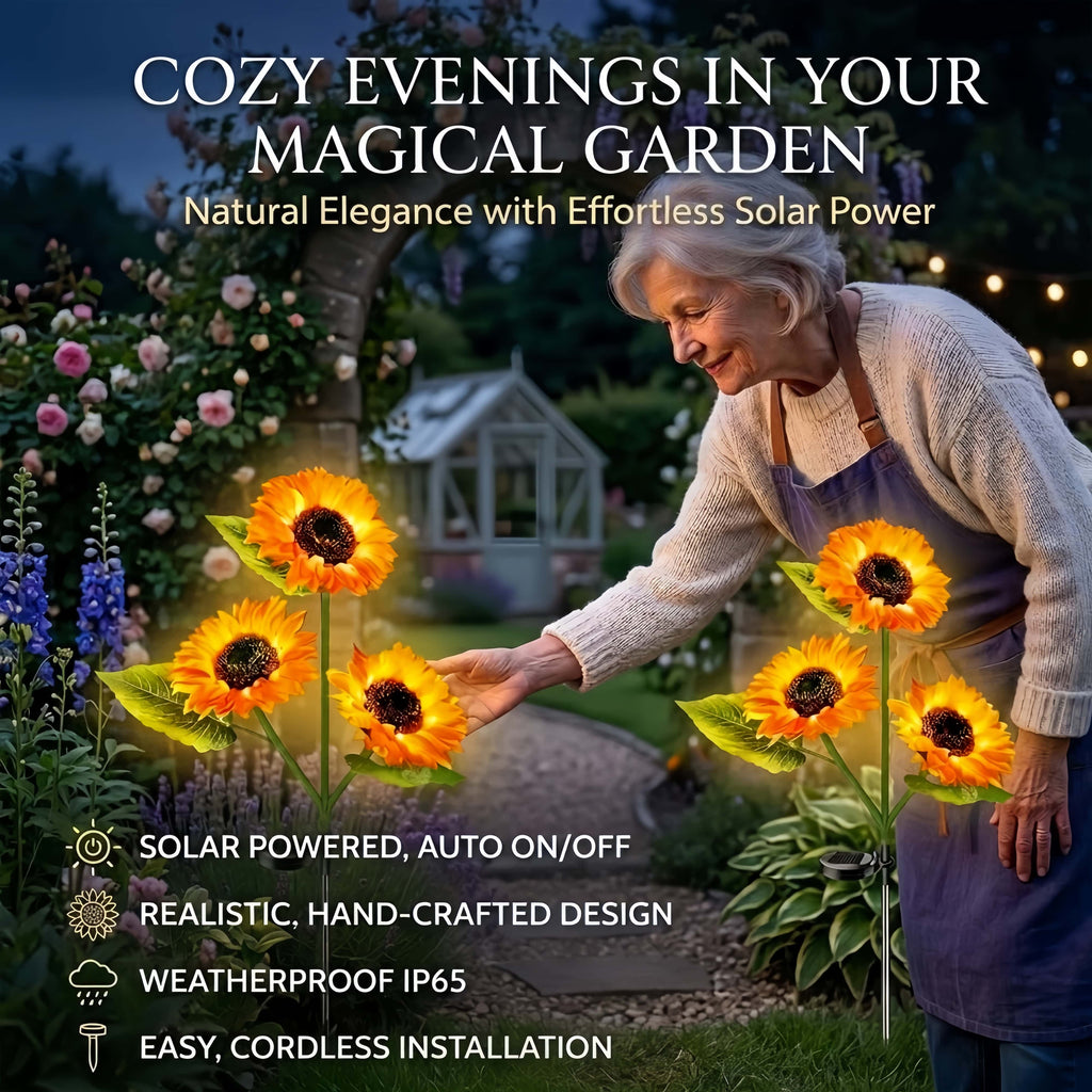 🌻 49% OFF🔥Solar Sunflower Garden Lights: Illuminate Your Outdoors with Sun-Kissed Charm