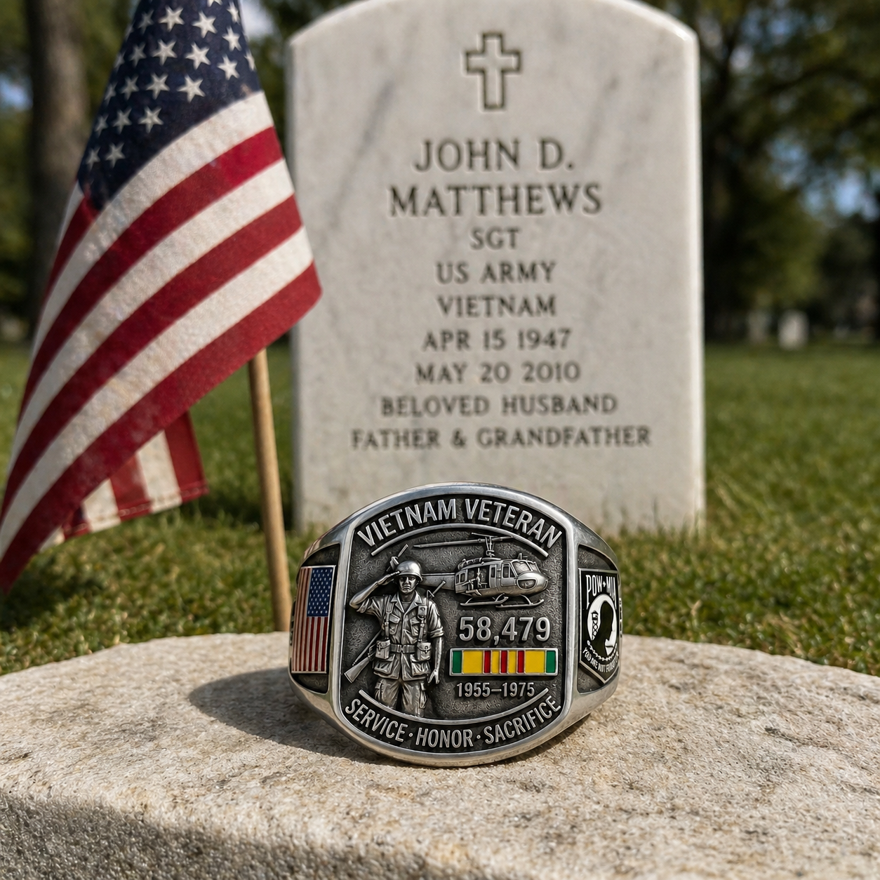 Vietnam Veteran Tribute Commemorative Ring(🔥Buy 2 FREE SHIPPING) - One Size Fits All (Adjustable)