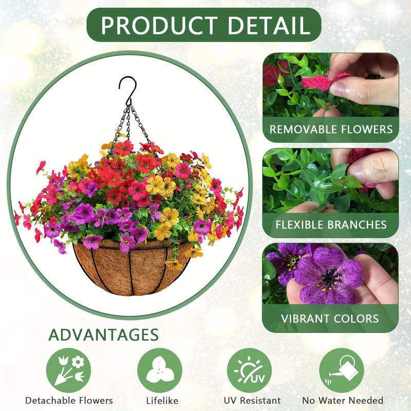 FREE SHIPPING!🔥Simulated Hanging Flower Basket 🌸No Watering💧. No Wilting. Just Perfect Blooms.