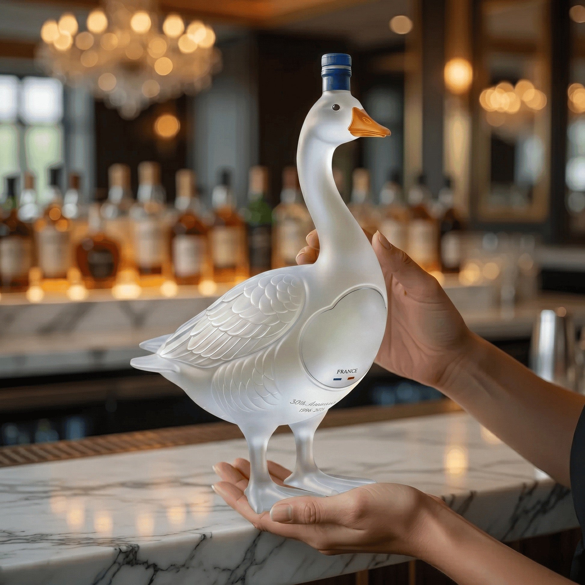 30th Anniversary 3D SculptedVodka Bottle🦢