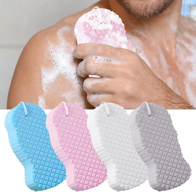 Magic Exfoliating Bath Spongeonge,3D Super Soft Exfoliating Bath Sponge, Skin Friendly and Reusable for Adults Children and Pregnant Women